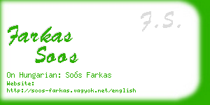 farkas soos business card