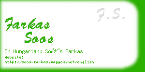 farkas soos business card